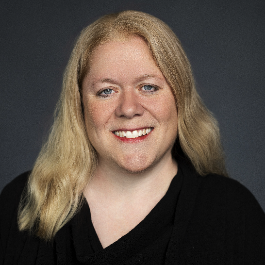 Becky Bertram wearing a black shirt